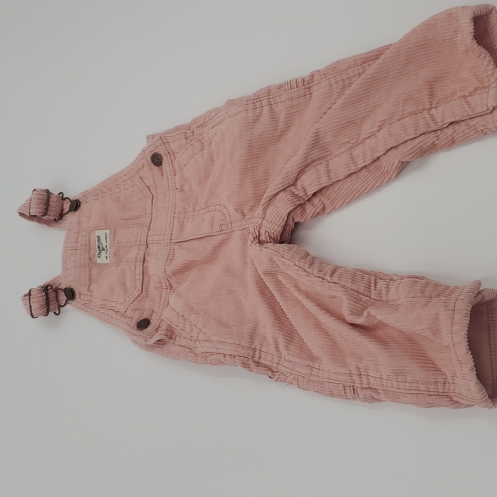 Osh Kosh pink corduroy overalls size 12m